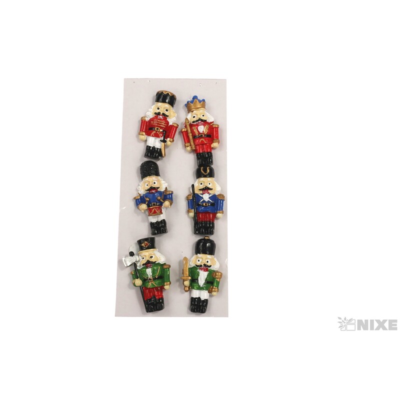 LOUSKÁČEK VOJÁK NALEP 5cm 6ks*MIX BAREV