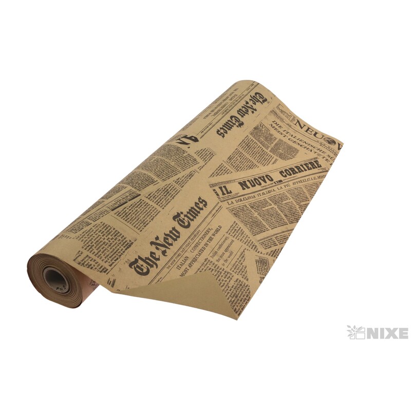 ROLE PAPÍR NEWSPAPER 70cmx50m*PŘÍRODNÍ+ČERNÁ