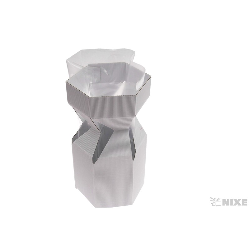 KVĚTINOVÝ BOX 13x17cm*BÍLÁ