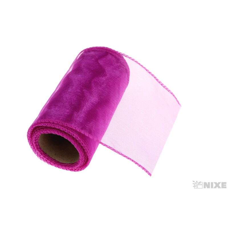 ORGANZA 11cmx10yd*RŮŽOVÁ TM. 050