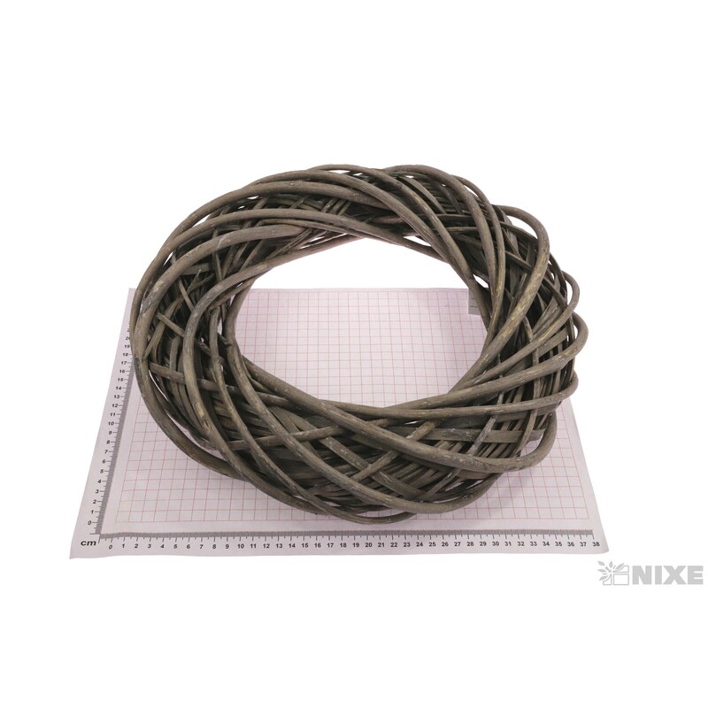 VĚNEC PROUTĚNÝ 40cm*ŠEDÁ