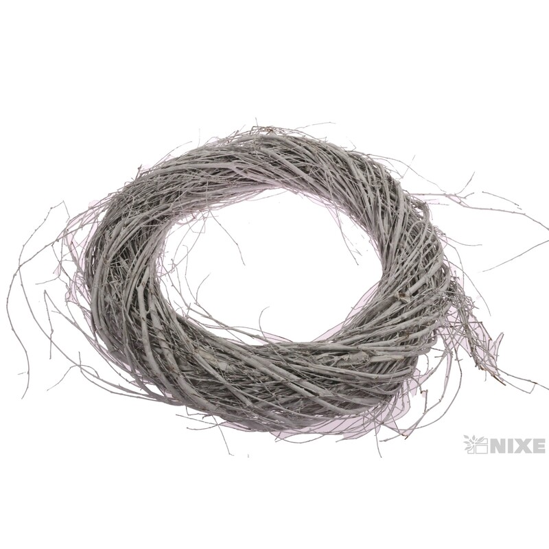 VĚNEC PROUTĚNÝ 40cm*BÍLÁ