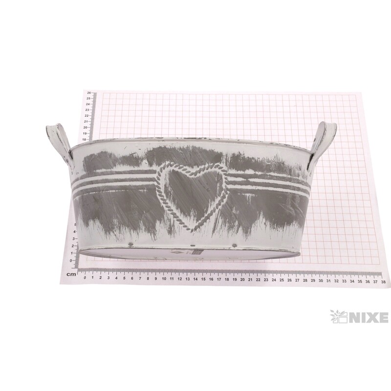 PLECHOVÝ OBAL OVÁL 11x19x29cm*STŘÍBRNÁ