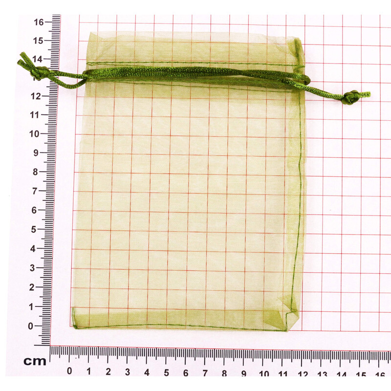 SÁČEK ORGANZA 12x15cm*ZELENÁ OLIVOVÁ