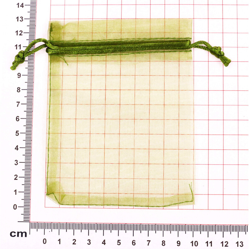SÁČEK ORGANZA 10x13cm*ZELENÁ OLIVOVÁ