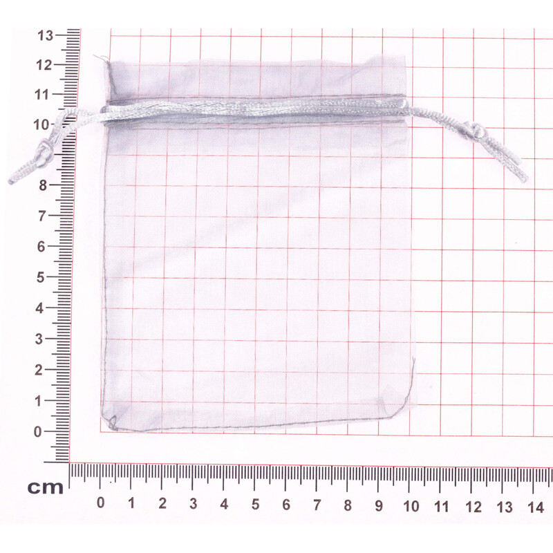 SÁČEK ORGANZA 10x13cm*STŘÍBRNÁ