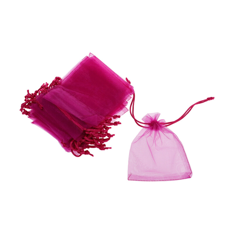SÁČEK ORGANZA 10x13cm*RŮŽOVÁ TM.