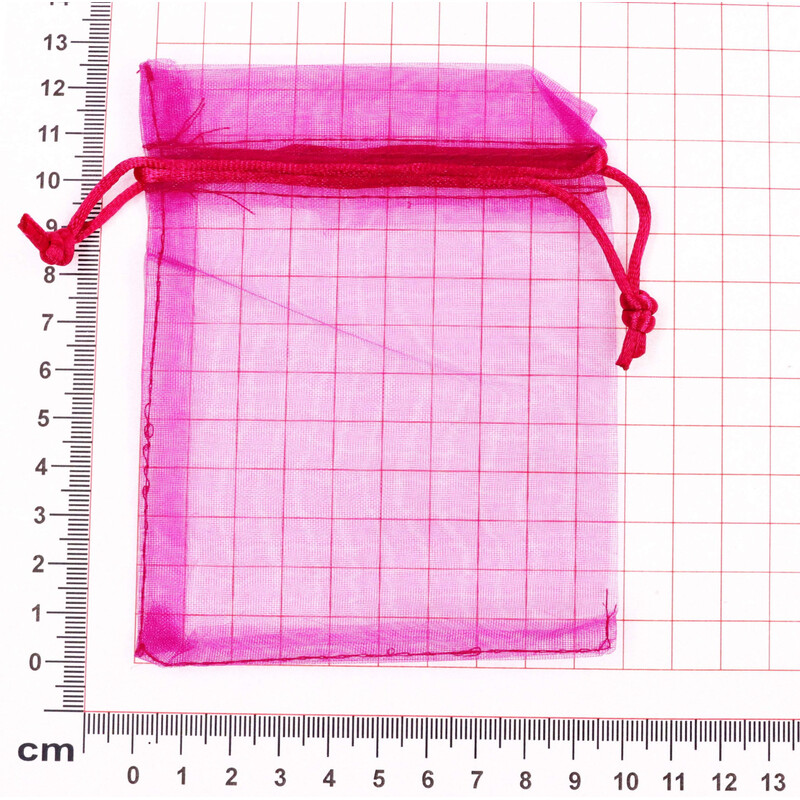 SÁČEK ORGANZA 10x13cm*RŮŽOVÁ TM.