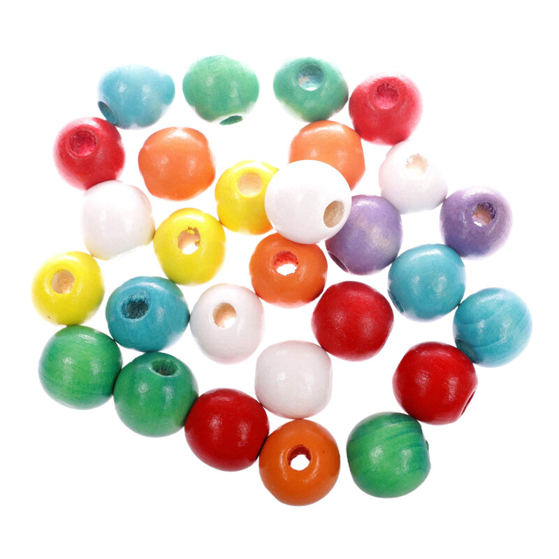 KORÁLKY 15mm 60ks*MIX BAREV