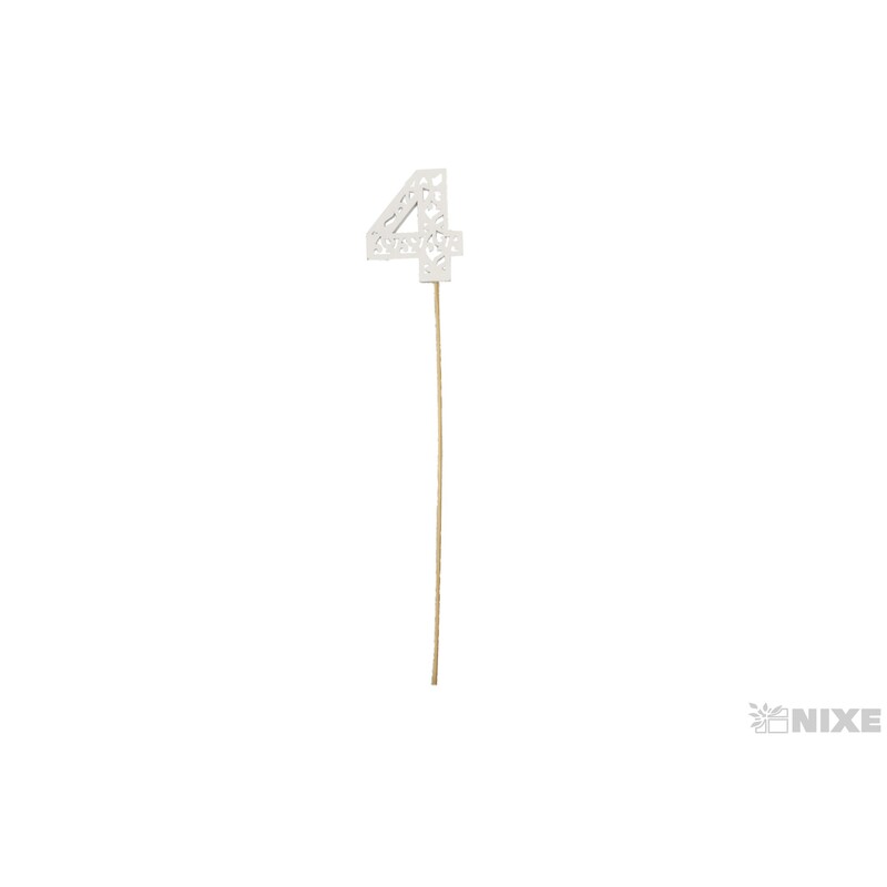 ZÁPICH ČÍSLO 4 10ks 6x26cm*BÍLÁ