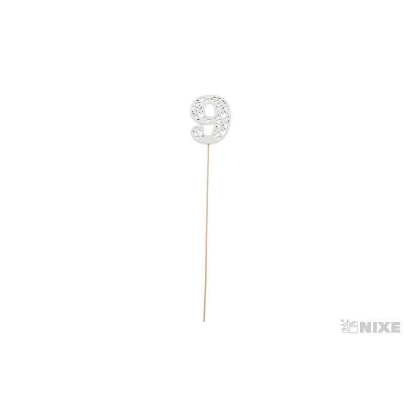 ZÁPICH ČÍSLO 9 10ks 6x26cm*BÍLÁ