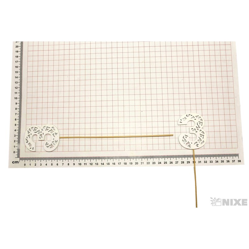 ZÁPICH ČÍSLO 3 10ks 6x26cm*BÍLÁ