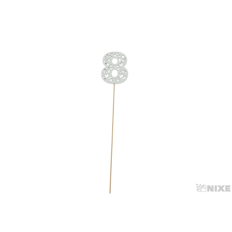 ZÁPICH ČÍSLO 8 10ks 6x26cm*BÍLÁ