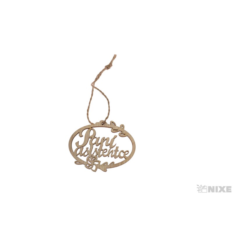 ZÁVĚS D ASISTENTKA 6,5cm 10ks*PŘÍRODNÍ