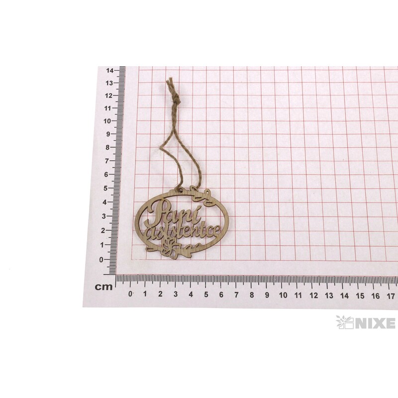 ZÁVĚS D ASISTENTKA 6,5cm 10ks*PŘÍRODNÍ