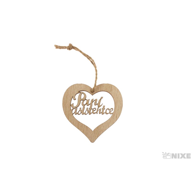 ZÁVĚS D ASISTENTKA 6,5cm 10ks*PŘÍRODNÍ