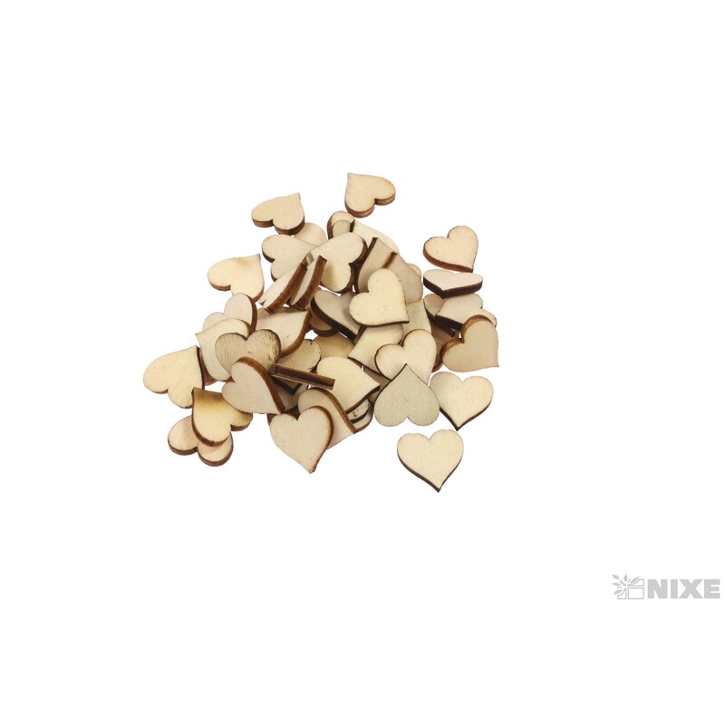 SRDCE D 1,5cm 50ks*PŘÍRODNÍ