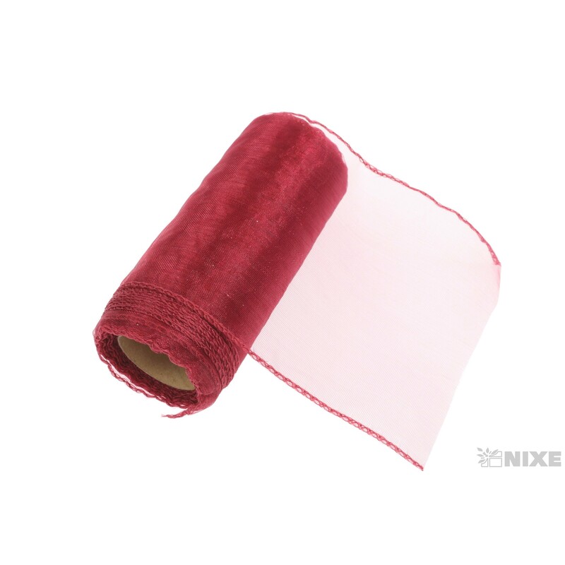 ORGANZA 11cmx10yd*BORDOVÁ 067