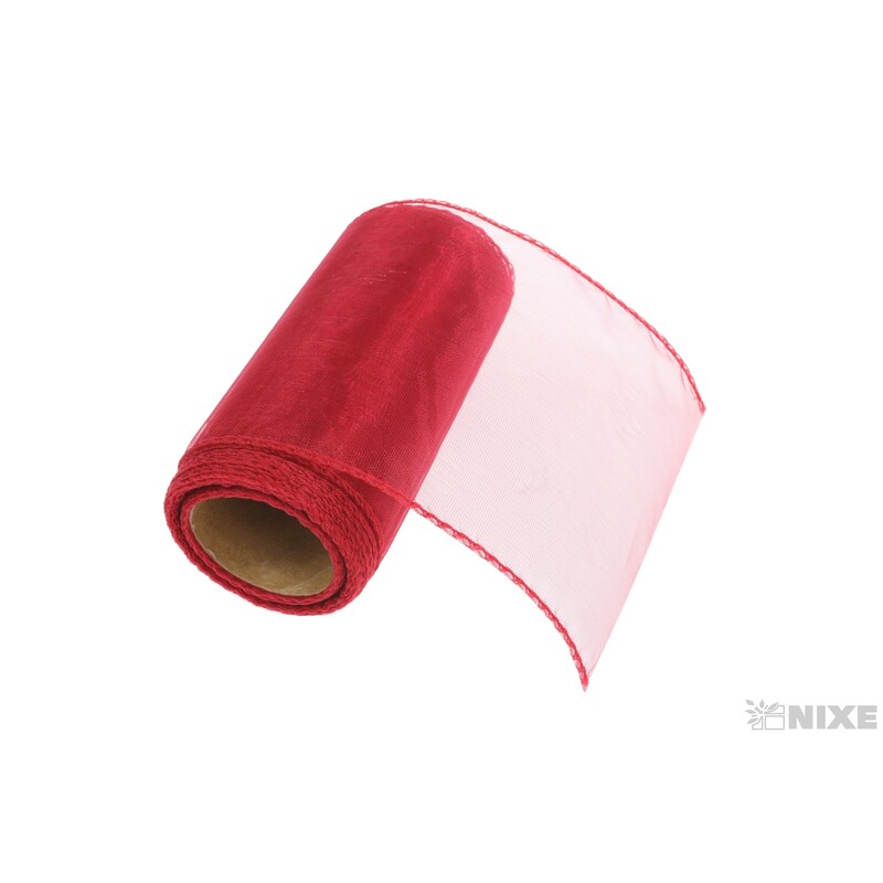 ORGANZA 11cmx10yd*BORDOVÁ 064