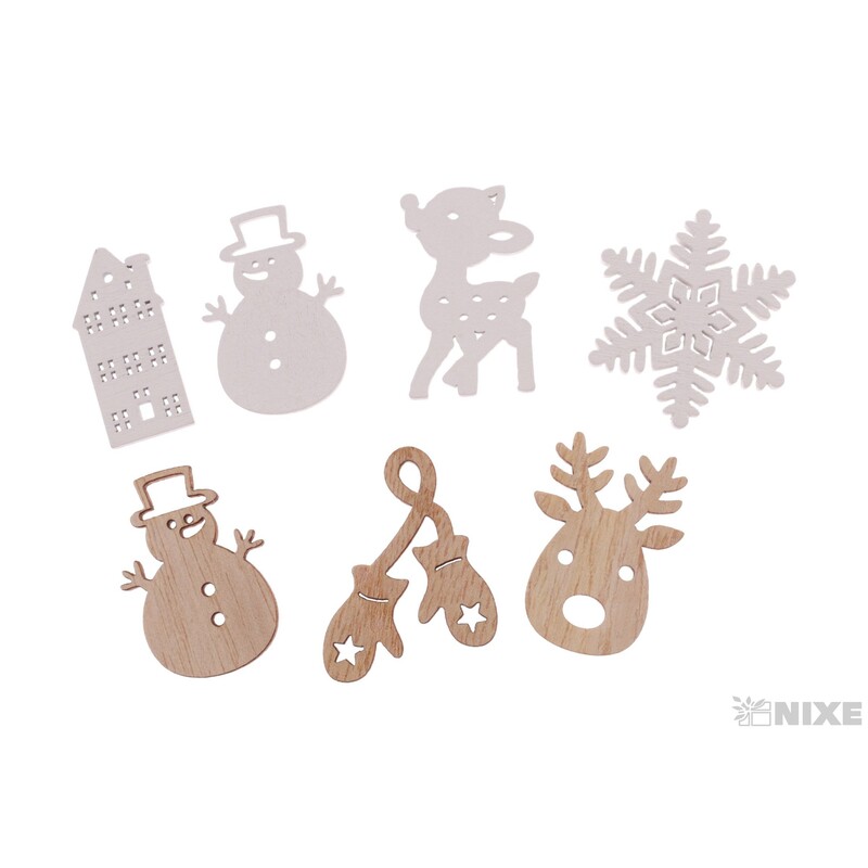 VÁNOCE D 32ks 4cm*MIX BAREV