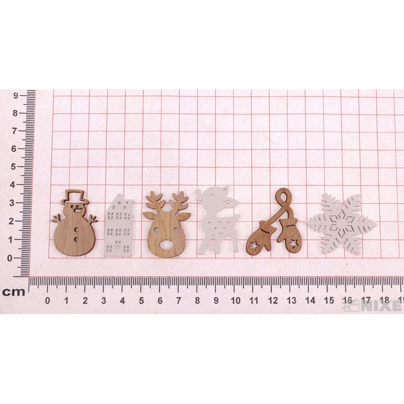 VÁNOCE D 32ks 4cm*MIX BAREV