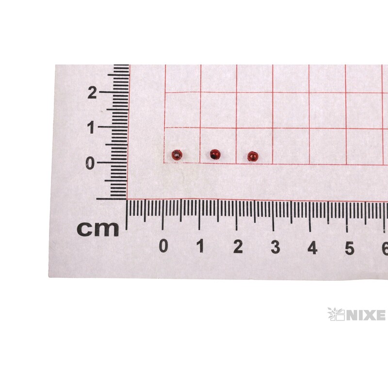 KORÁLKY 3mm 50g METAL*ČERVENÁ