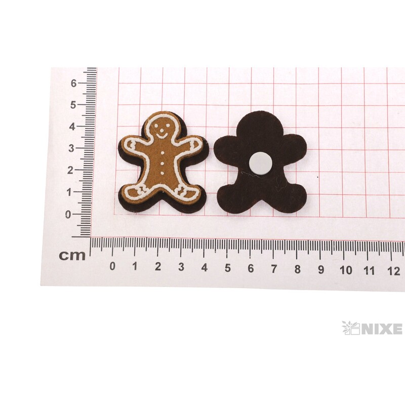 PERNÍČEK PANÁČEK NALEP. 4,5cm 12ks*HNĚDÁ