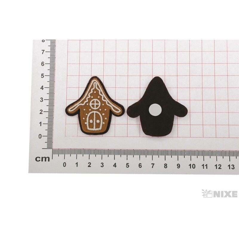 PERNÍČEK CHALOUPKA NALEP. 4,5cm 12ks*HNĚDÁ