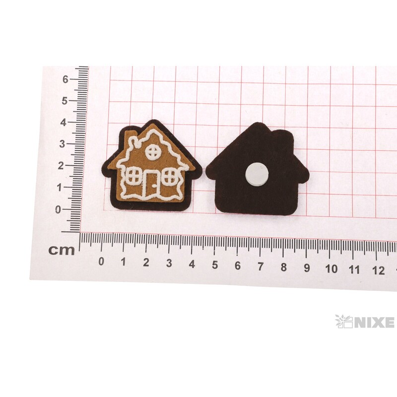 PERNÍČEK CHALOUPKA NALEP. 3,5cm 12ks*HNĚDÁ