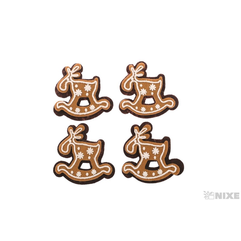 PERNÍČEK SOB NALEP. 4,5cm 12ks*HNĚDÁ