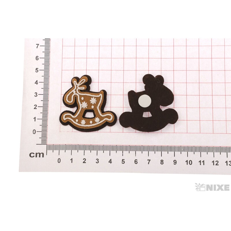 PERNÍČEK SOB NALEP. 4,5cm 12ks*HNĚDÁ