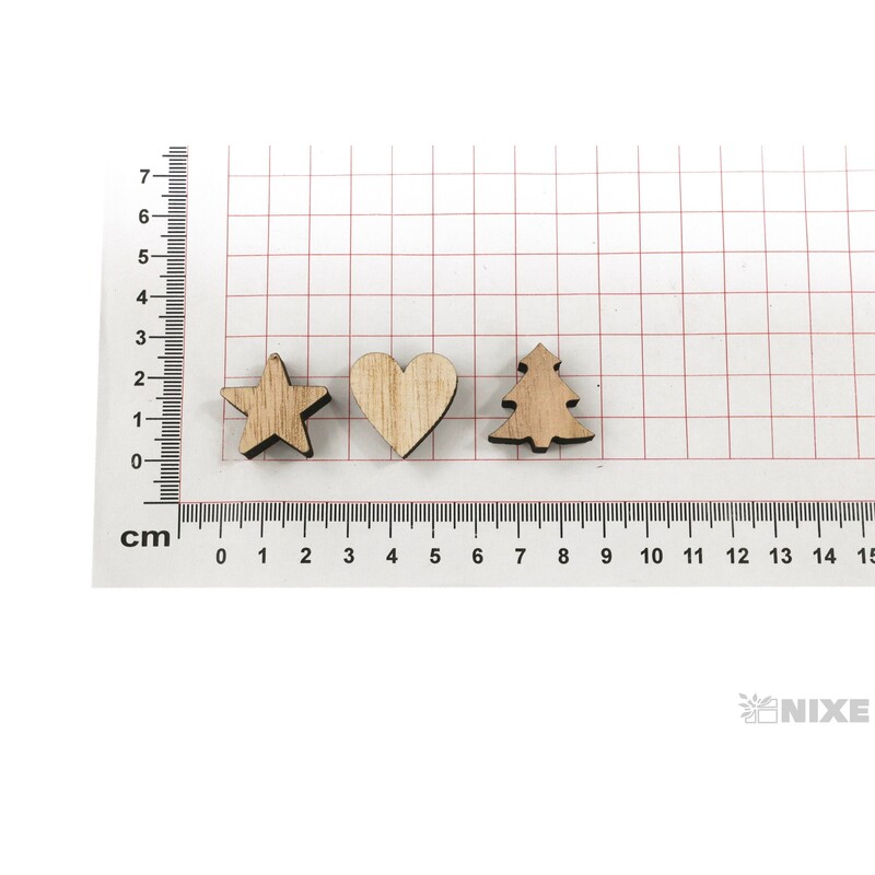 VÁNOCE MIX 2,5cm 48ks*PŘÍRODNÍ