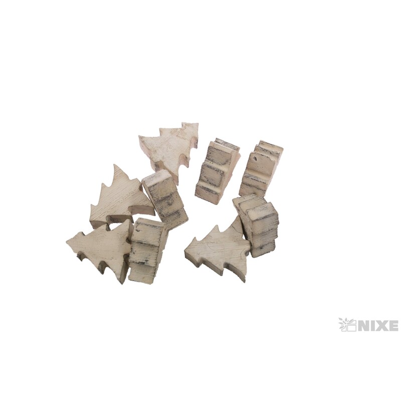 VÁNOCE MIX 2,5cm 48ks*BÍLÁ