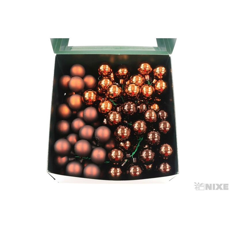 KOULE NA DR. 2,5x10,5cm 144ks MIX*HNĚDÁ