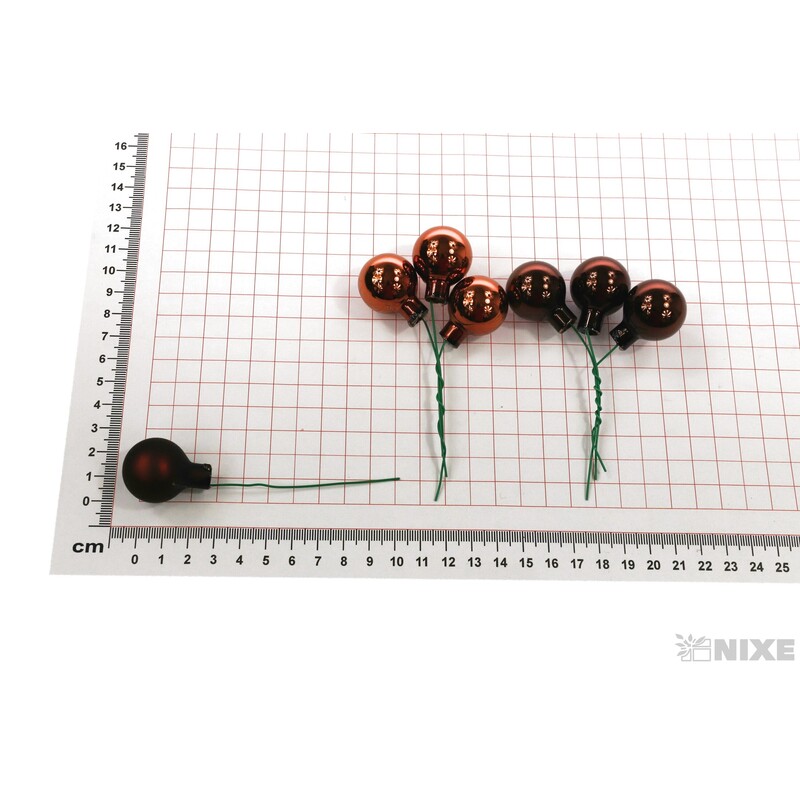 KOULE NA DR. 2,5x10,5cm 144ks MIX*HNĚDÁ