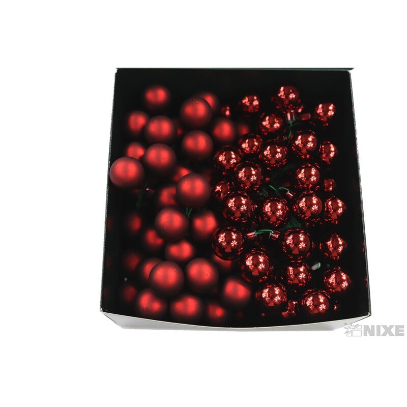 KOULE NA DR. 2,5x10,5cm 144ks MIX*ČERVENÁ