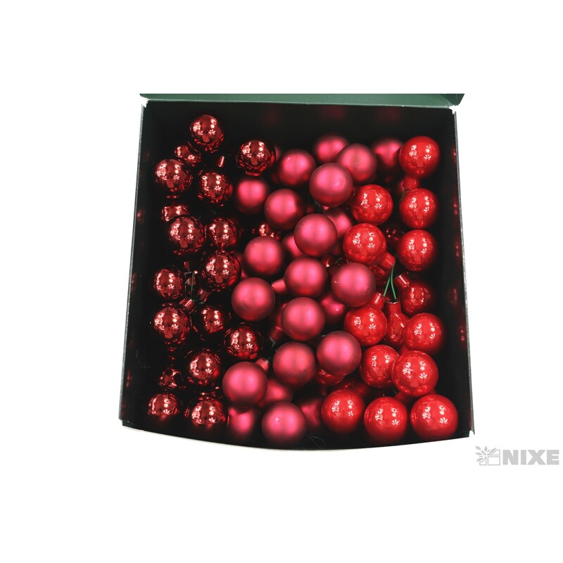 KOULE NA DR. 2,5x10,5cm 144ks MIX*ČERVENÁ