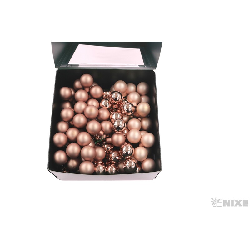 KOULE NA DR. 2,5x10,5cm 144ks MIX*RŮŽOVÁ