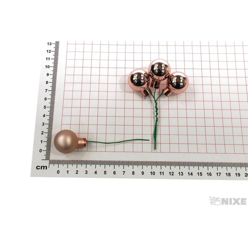 KOULE NA DR. 2,5x10,5cm 144ks MIX*RŮŽOVÁ