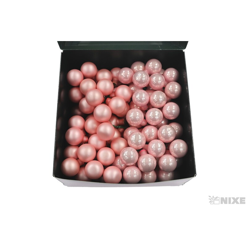 KOULE NA DR. 2,5x10,5cm 144ks MIX*RŮŽOVÁ