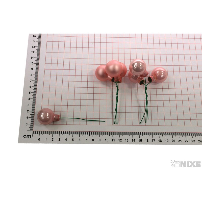 KOULE NA DR. 2,5x10,5cm 144ks MIX*RŮŽOVÁ