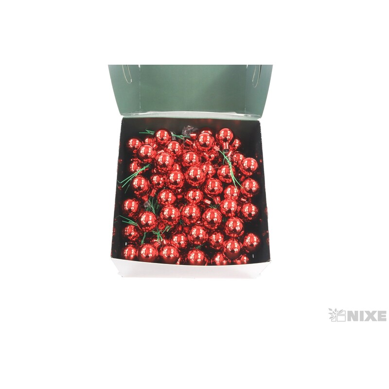 KOULE NA DR. 2,5x10,5cm 144ks*ČERVENÁ