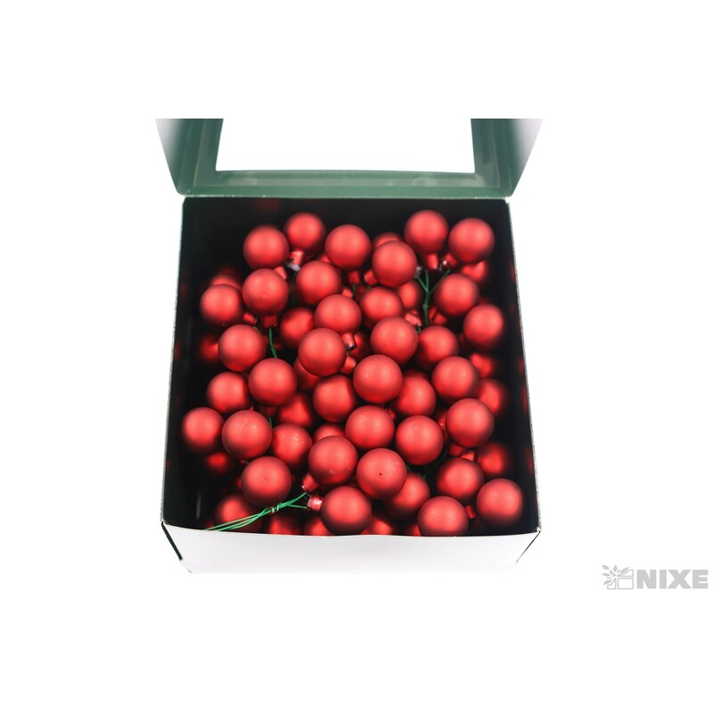 KOULE NA DR. 2,5x10,5cm 144ks MAT*ČERVENÁ