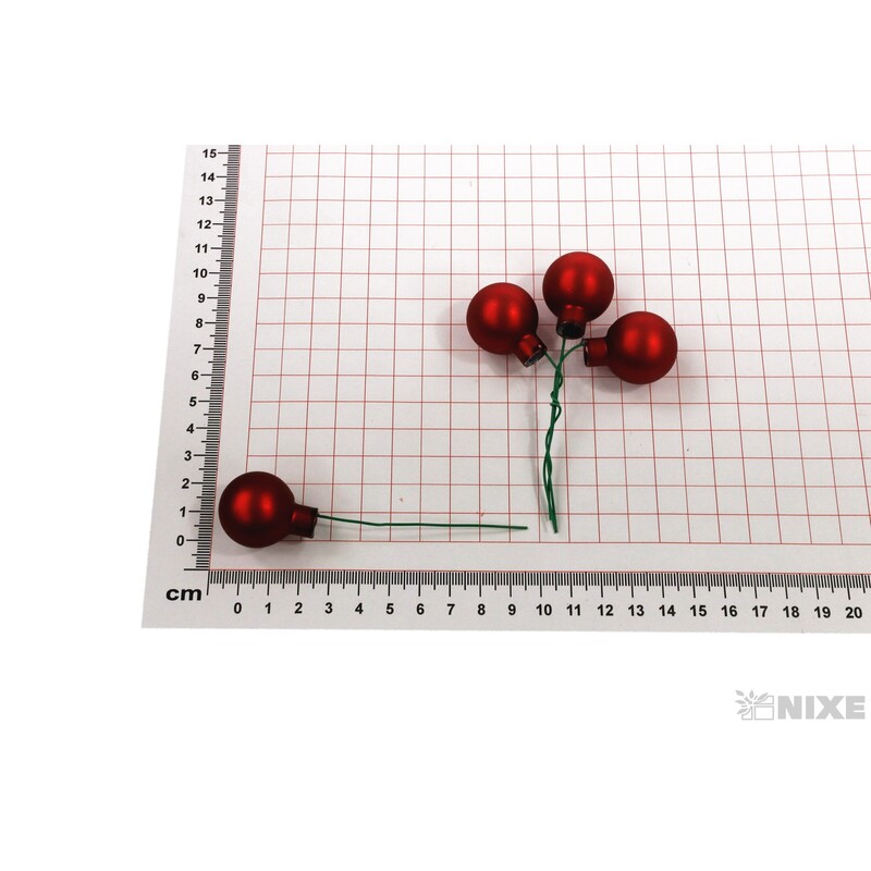 KOULE NA DR. 2,5x10,5cm 144ks MAT*ČERVENÁ