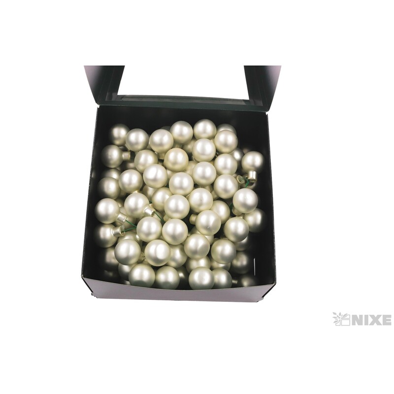 KOULE NA DR. 2,5x10,5cm 144ks MAT*STŘÍBRNÁ