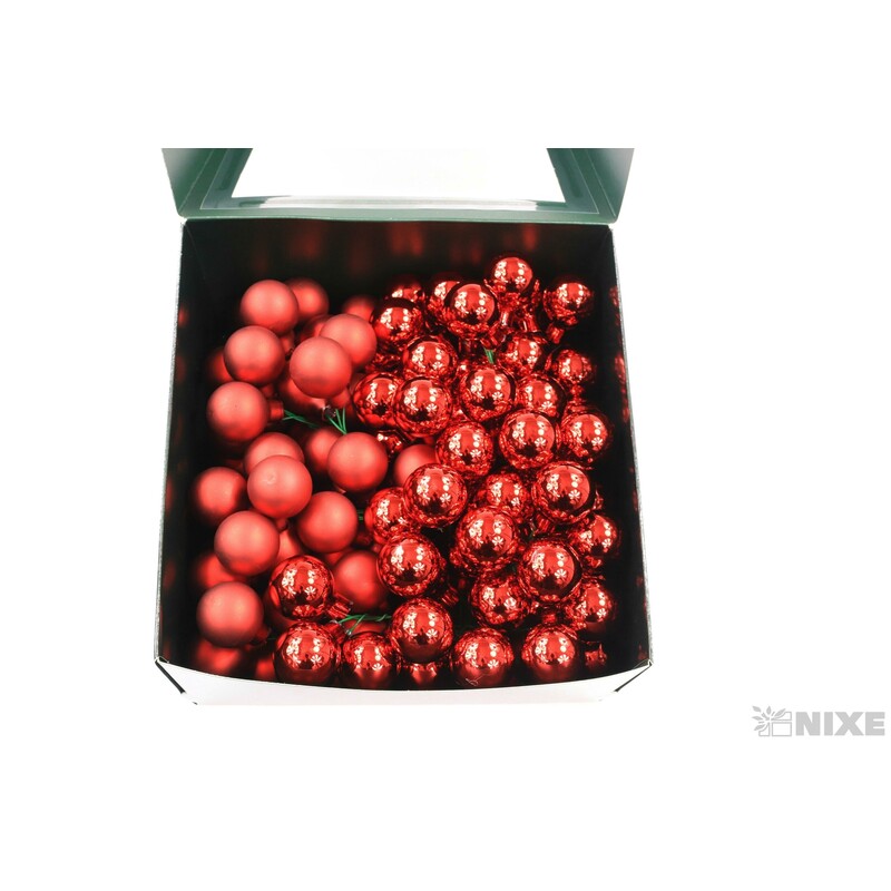 KOULE NA DR. 2,5x10,5cm 144ks MIX*ČERVENÁ