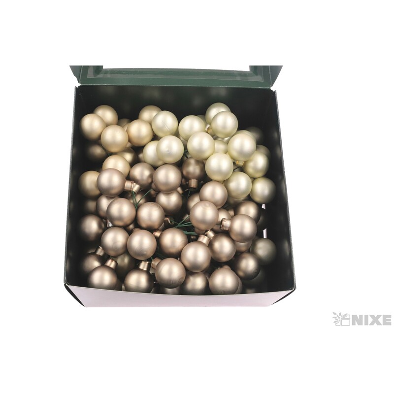 KOULE NA DR. 2,5x10,5cm 144ks MAT*STŘÍBRNÁ