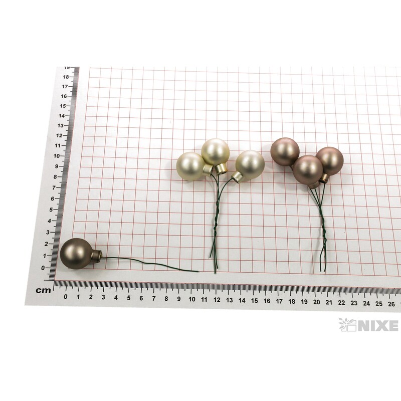 KOULE NA DR. 2,5x10,5cm 144ks MAT*STŘÍBRNÁ