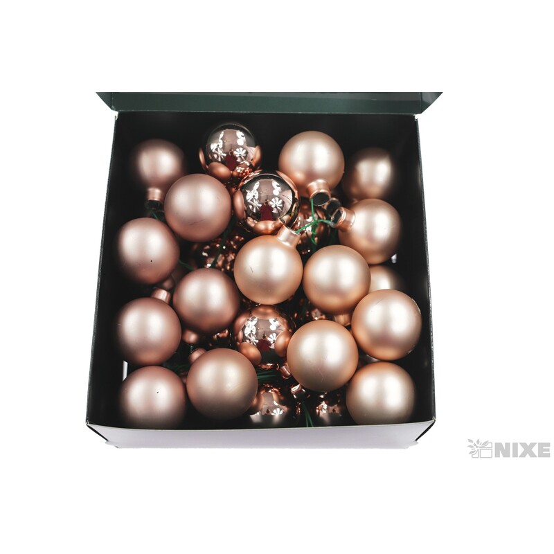 KOULE NA DR. 4x10cm 36ks MIX*RŮŽOVÁ