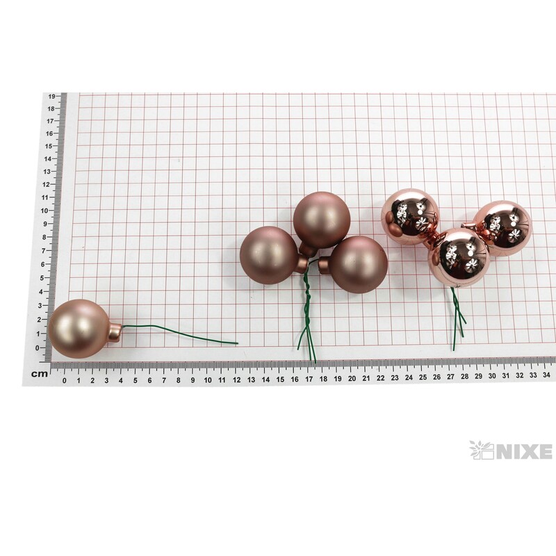 KOULE NA DR. 4x10cm 36ks MIX*RŮŽOVÁ